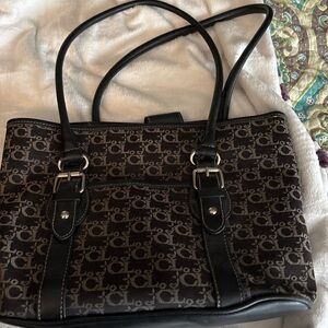 Elegant Black and Brown Women's Shoulder Bag